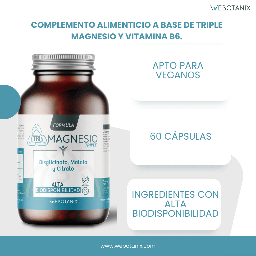Webotanix Fórmula Triple Magnesio capsule 60 alta biodisponibilità