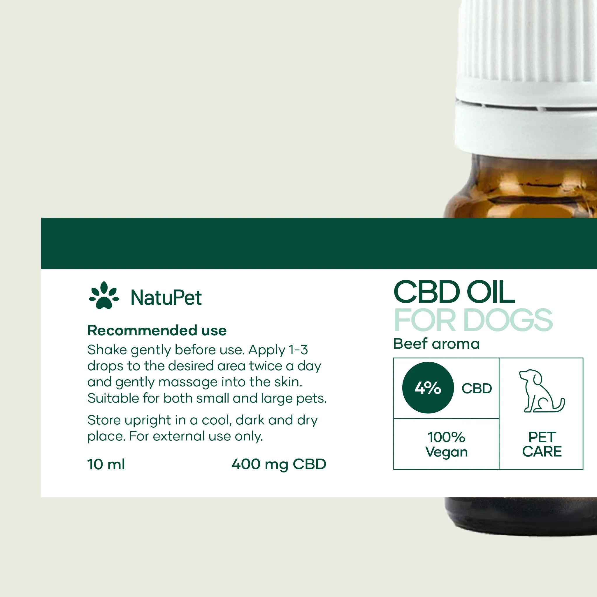 Nordic Oil Plus Olio CBD Cani 4% Manzo 3x10 ml 400 mg