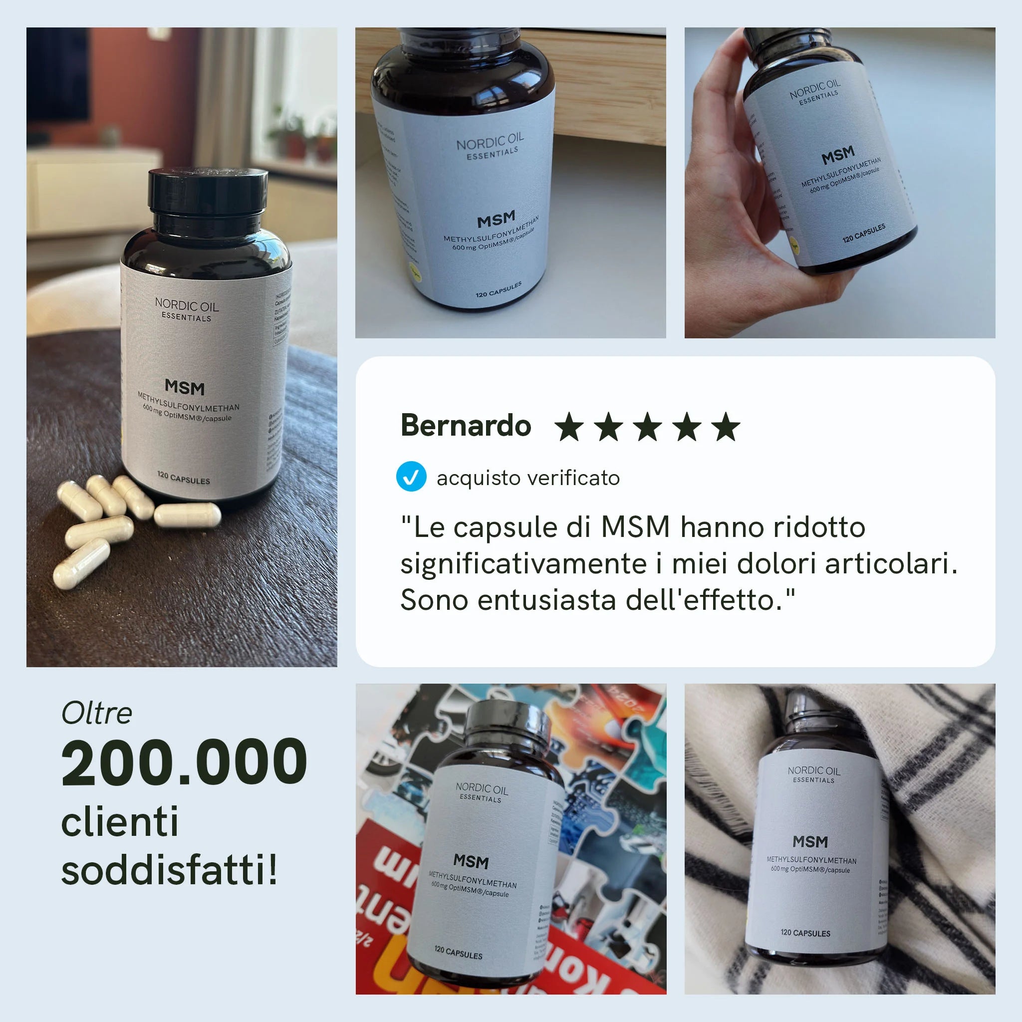 Nordic Oil MSM capsule 120 OptiMSM 600 mg vegane