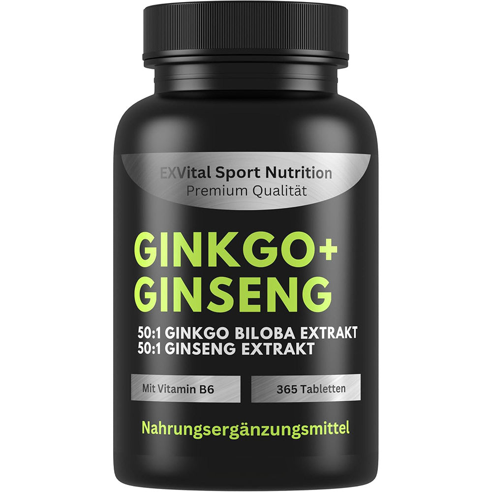 EXVital Gehirn & Fokus Ginkgo Ginseng compresse 365 pezzi 50:1