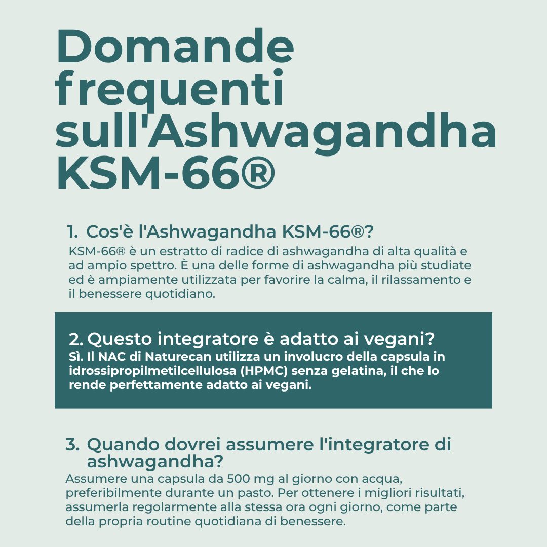 Naturecan Adaptogens KSM-66 Ashwagandha Capsule 120 pz