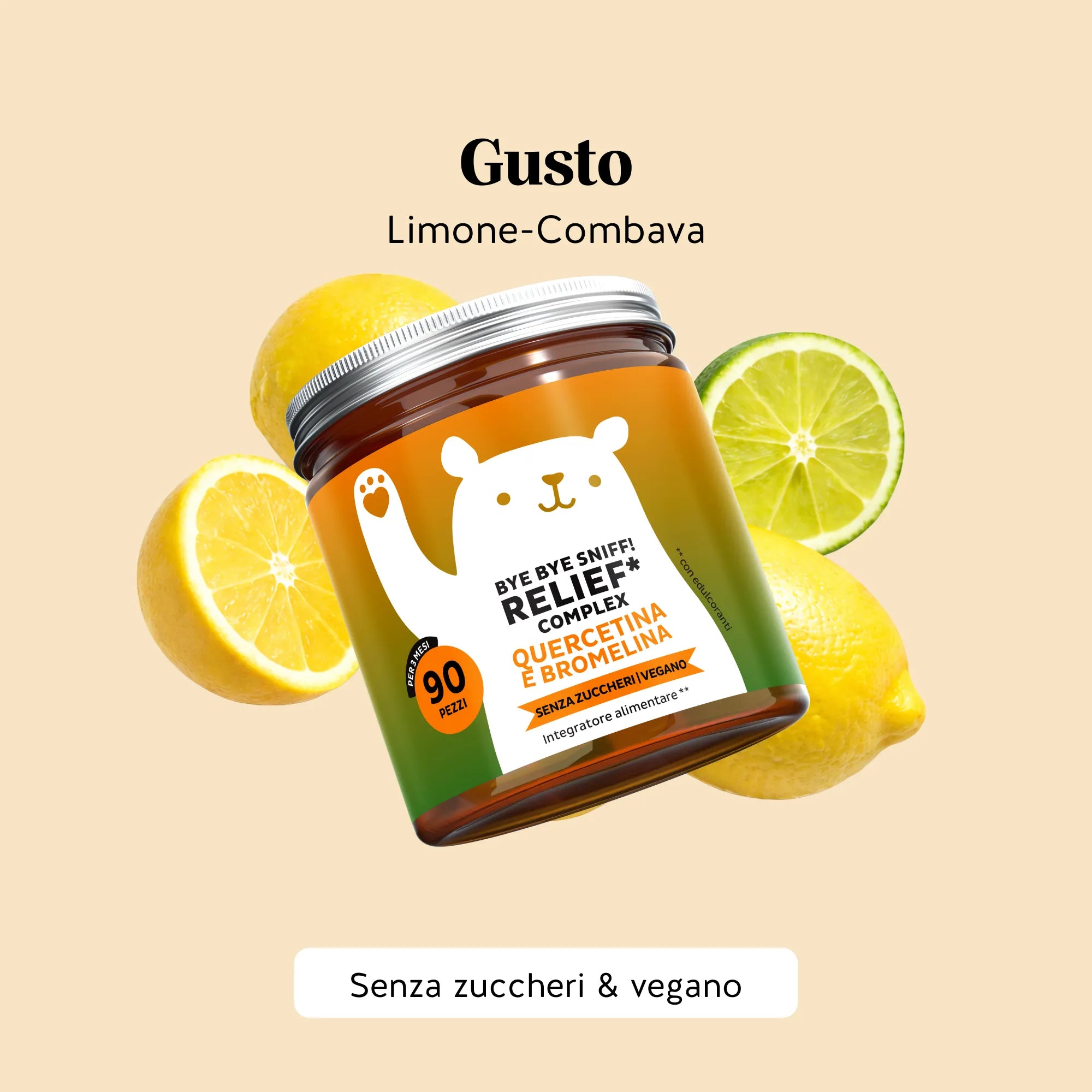 Beauty Bears Bye bye Sniff! RELIEF COMPLEX gommose limone 45 giorni