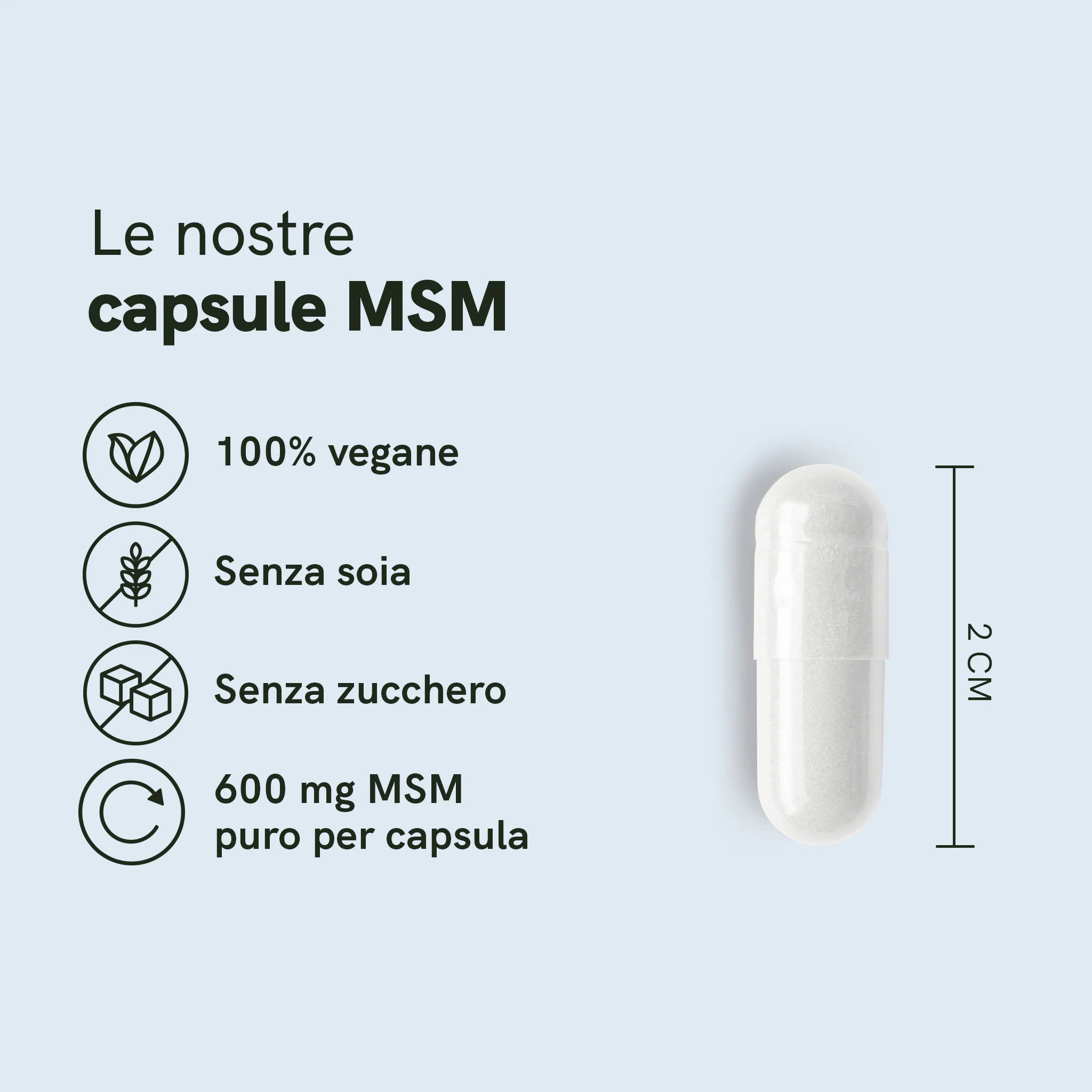Nordic Oil MSM capsule 120 OptiMSM 600 mg vegane