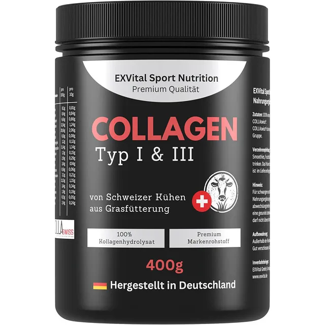 EXVital Kollagen collagene polvere 400 g tipo 1 e 3 neutro
