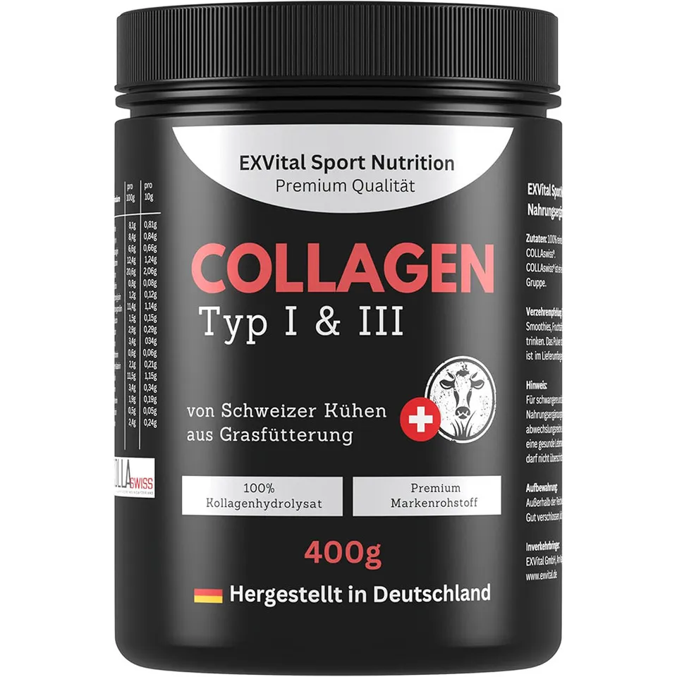EXVital Kollagen collagene polvere 400 g tipo 1 e 3 neutro