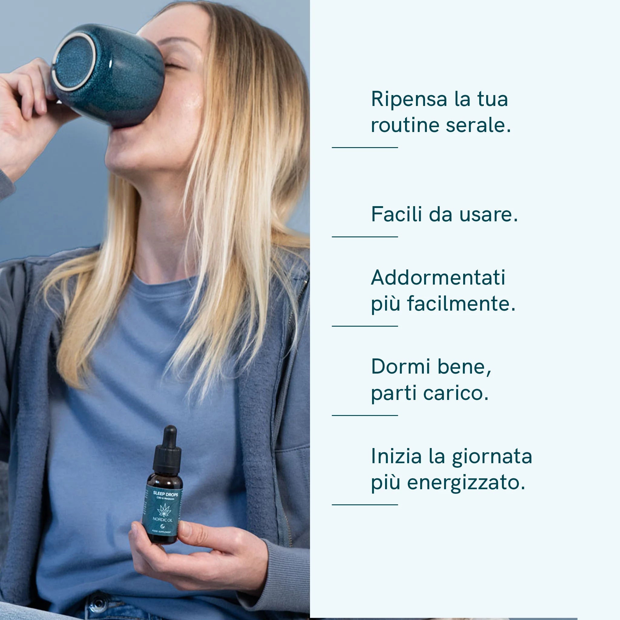 Nordic Oil CBD Oil Plus gocce CBD notte 3x30ml melatonina