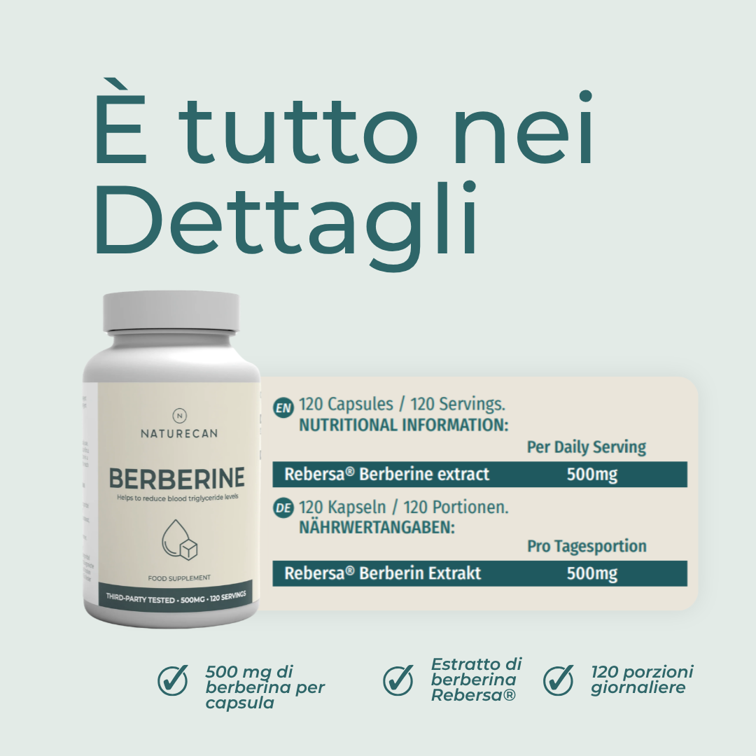 Naturecan Berberina 60 capsule 500 mg colesterolo