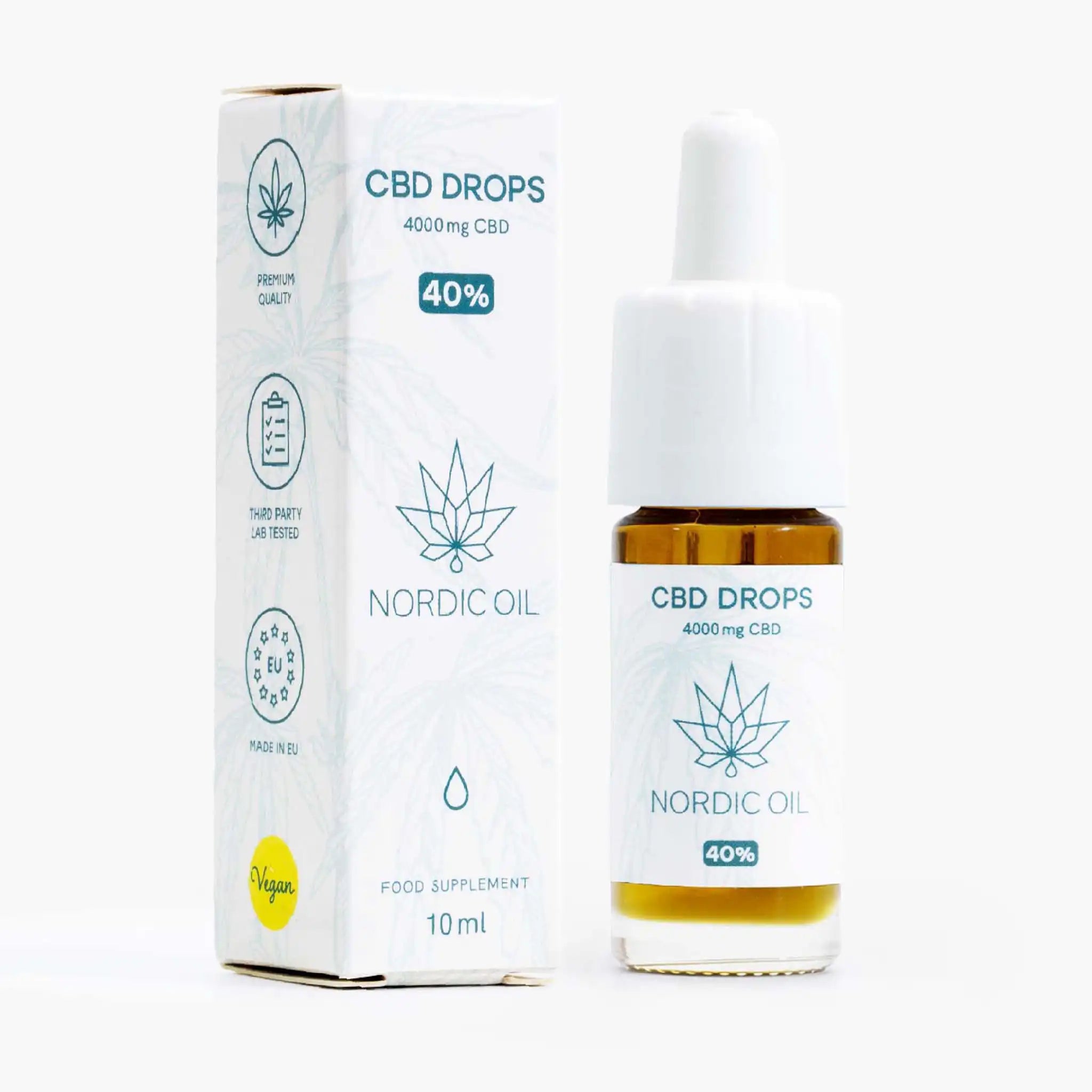 Nordic Oil CBD Oil Plus olio CBD 40% 10ml forte esperti