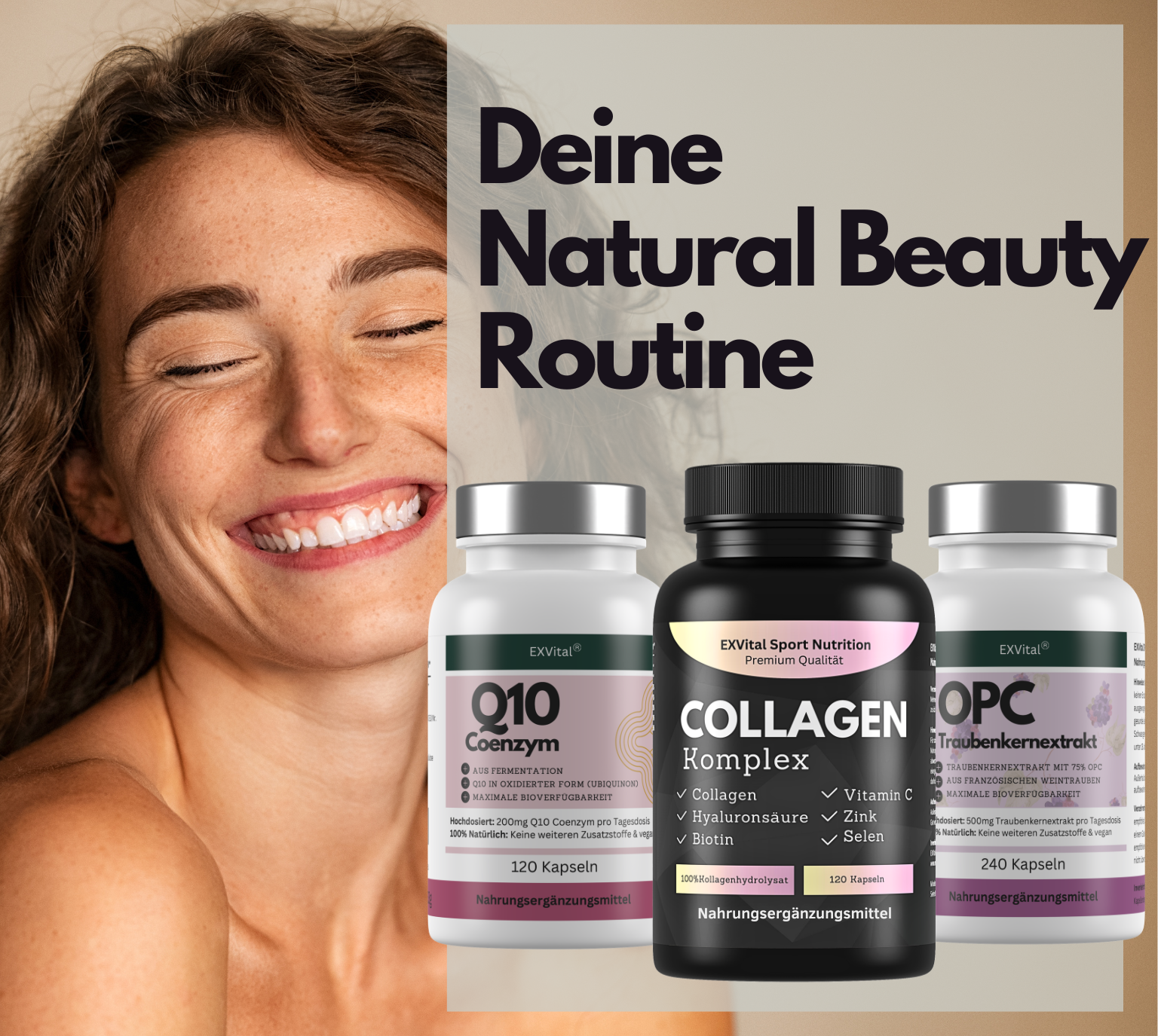 EXVital Natural Beauty Set collagene Q10 OPC capsule