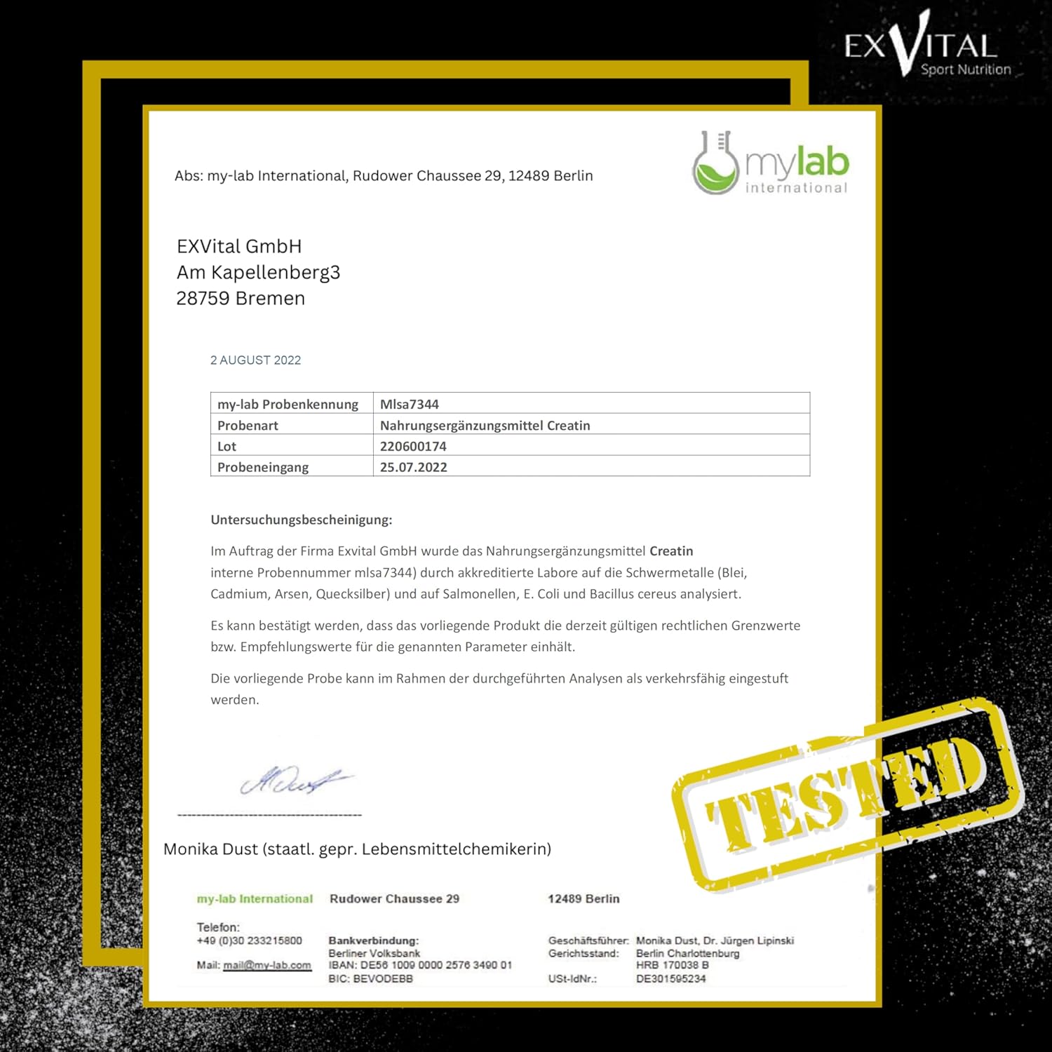 EXVital Sport Creatin 5000 Monohydrat capsule 300 pz prestazione