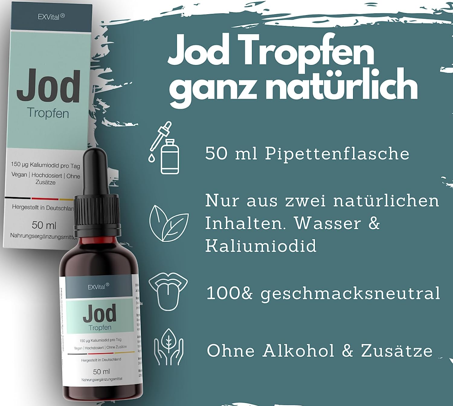 EXVital Essentials iodio gocce 150 mcg 50 ml