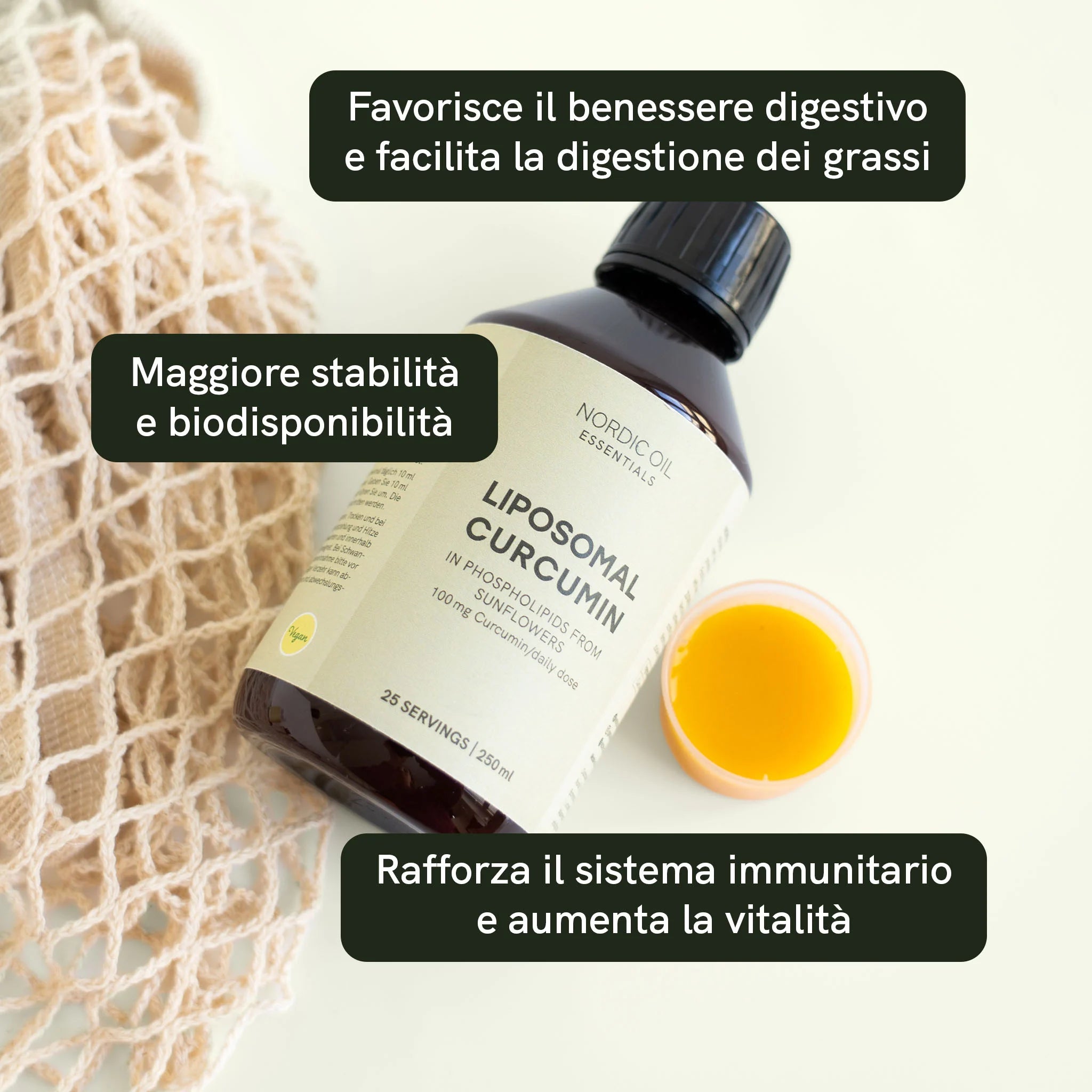 Nordic Oil Curcumina Liposomiale Liquida 250 ml Vegana