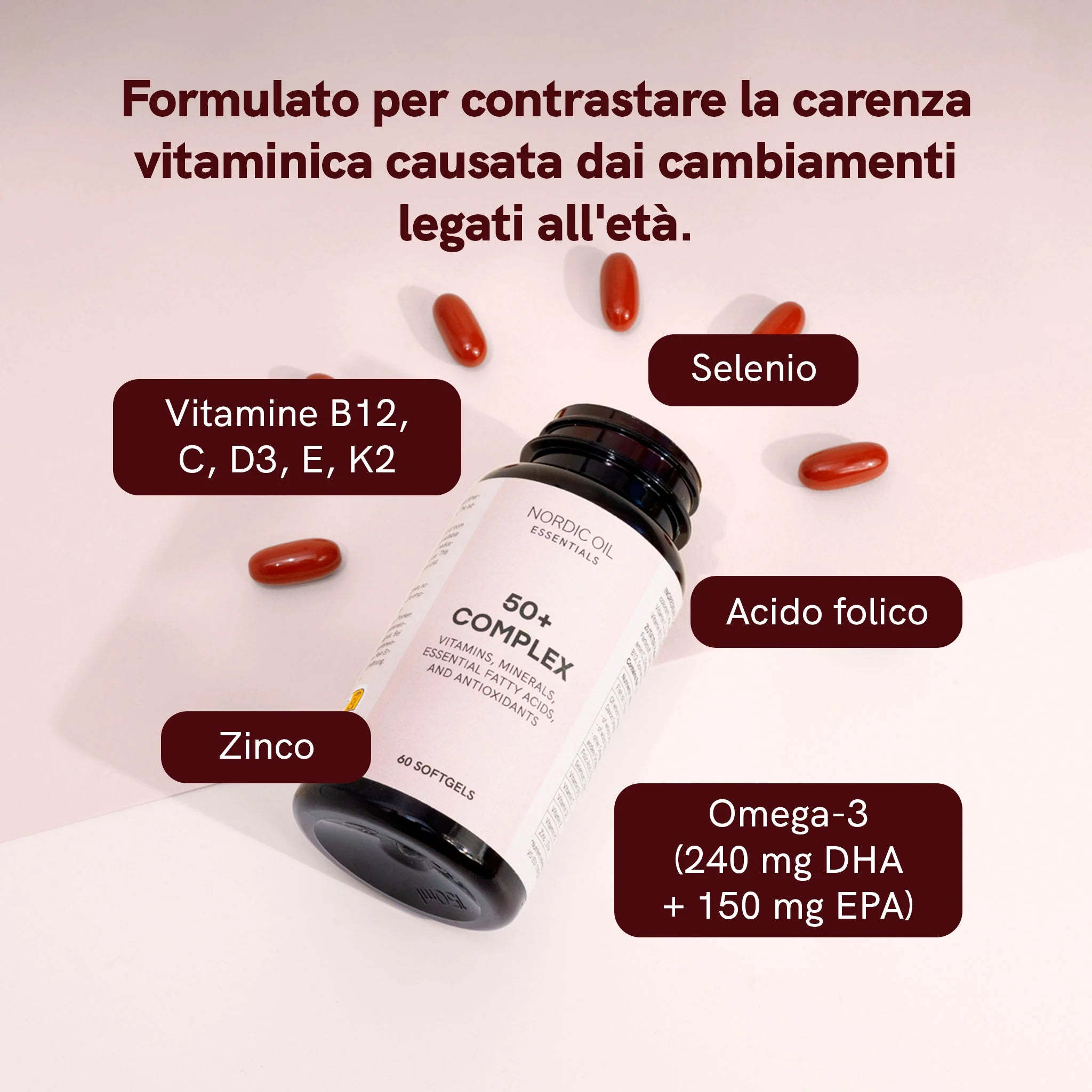 Nordic Oil CBD Capsules Multi Complex 50+ capsule