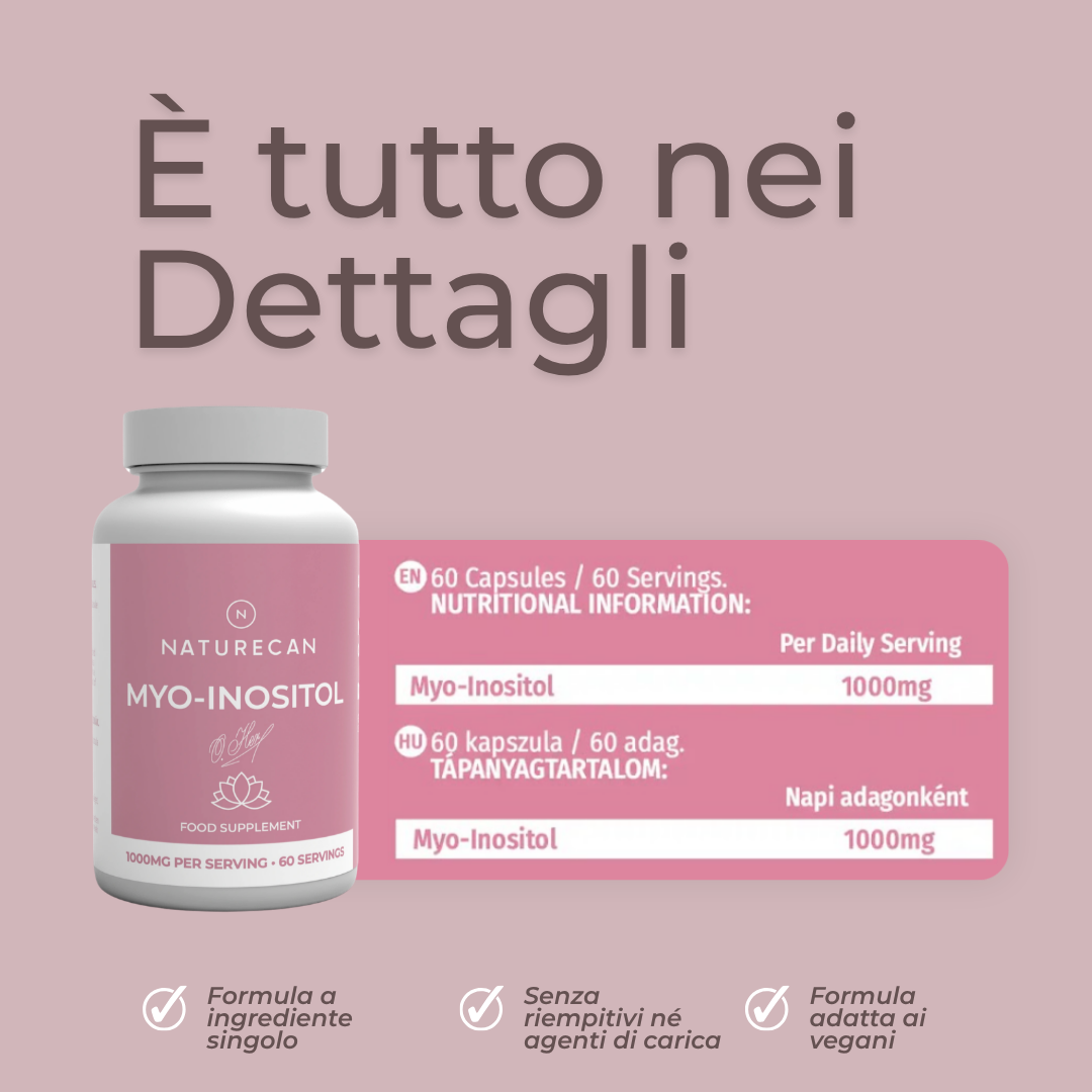Naturecan Mio-Inositolo 1000 mg 60 Capsule Integratore Donne