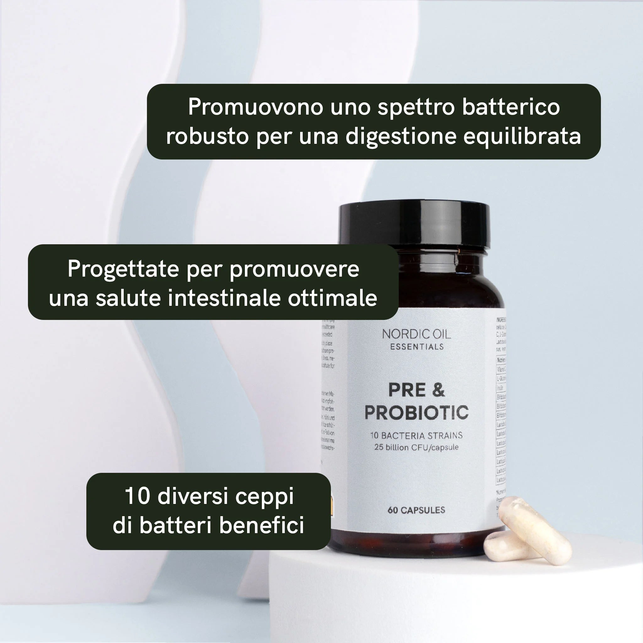 Nordic Oil Probiotici 60 Capsule con Vitamina C