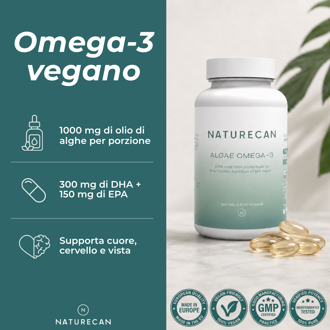Naturecan Omega-3 Vegano Alghe DHA EPA 60 capsule softgel