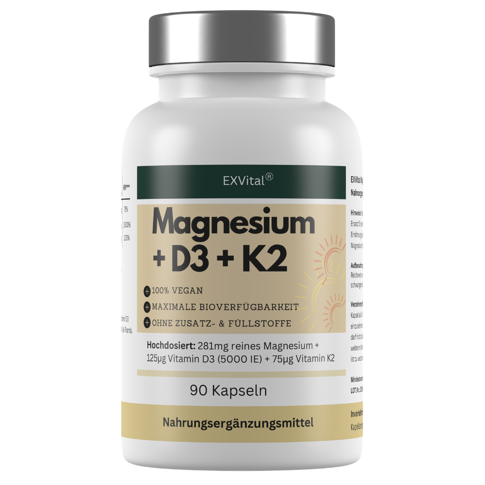 EXVital Magnesio + D3 + K2 complesso 90 capsule