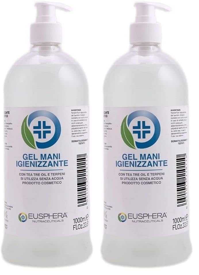 Eusphera Creme CBD gel mani igienizzante 2x1 L