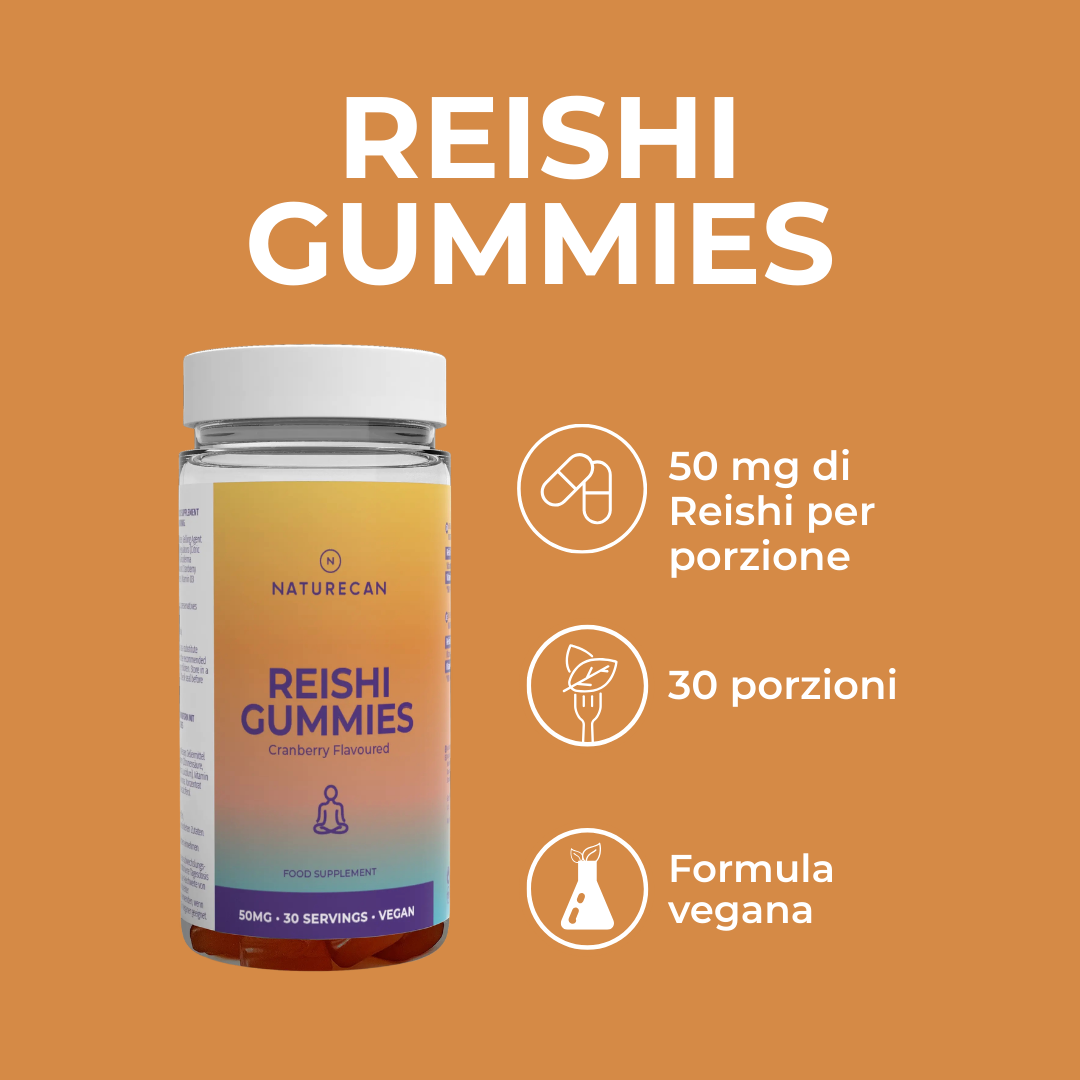 Naturecan Adaptogens caramelle Reishi 30 porzioni mirtillo
