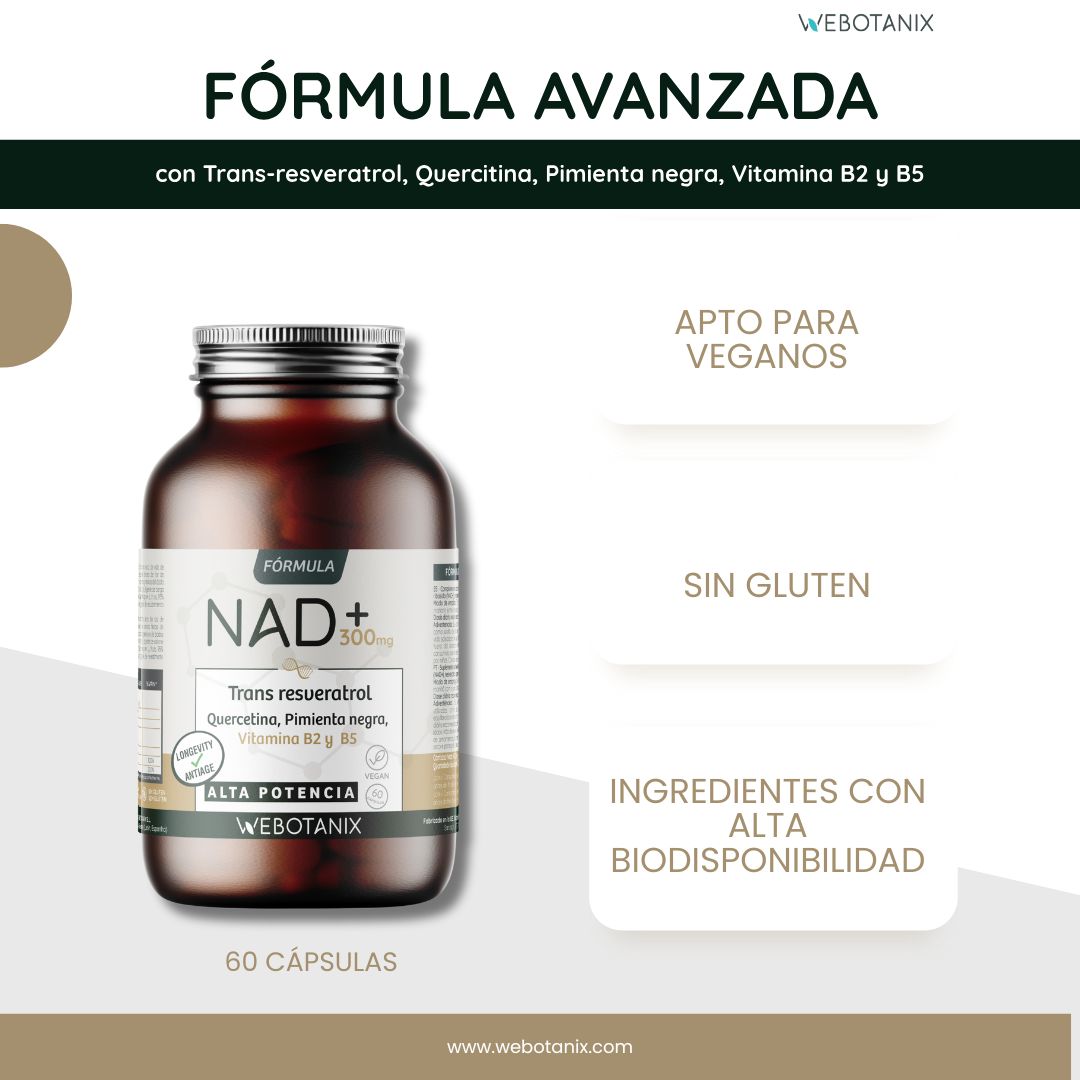 Webotanix Fórmula NAD+ Resveratrolo capsule 60 pz energia