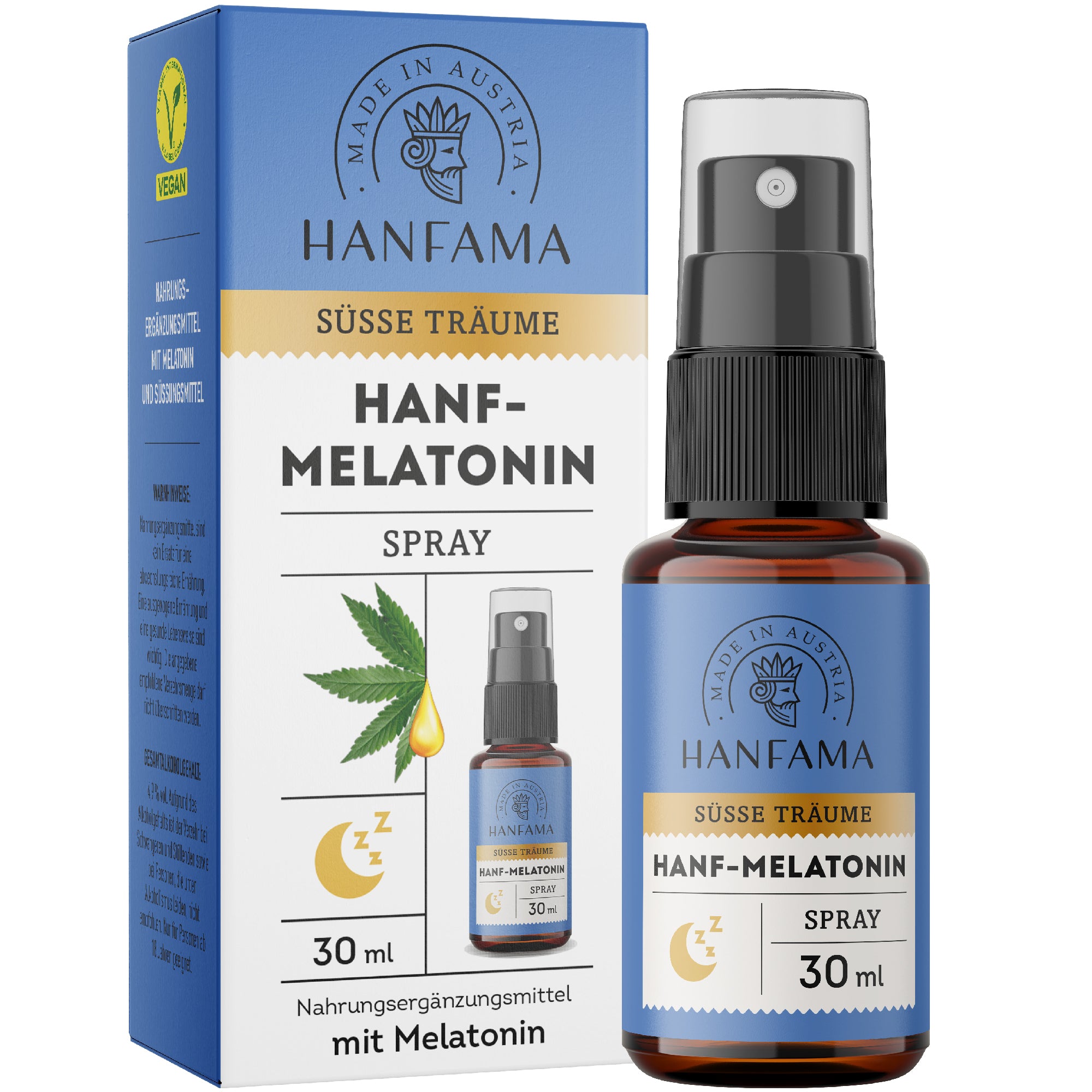 Hanfama Schlaf gut spray melatonina 30 ml canapa