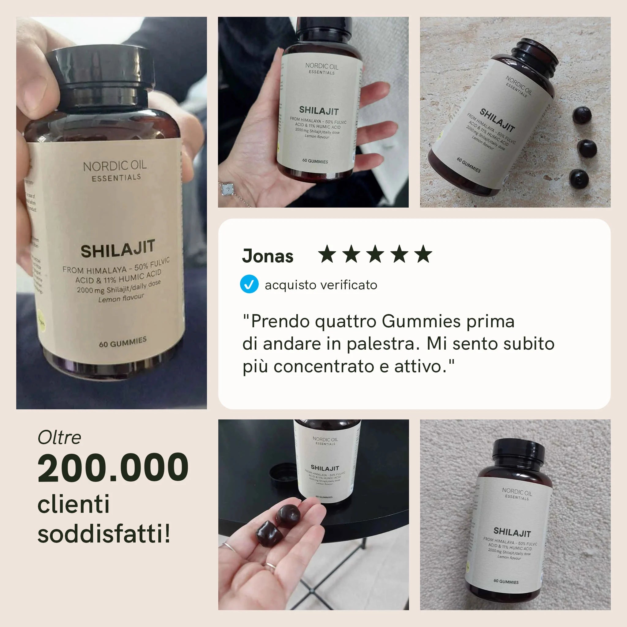 Nordic Oil Shilajit Gummies Limone 60 Gommose Vegane