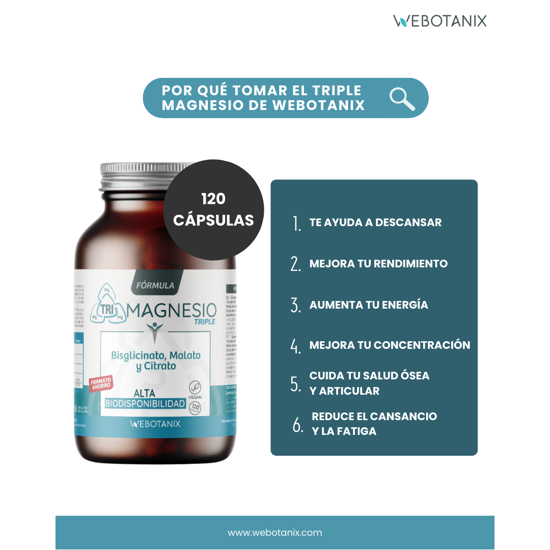 Webotanix Formula Triple Magnesio 120 capsule vitamina B6