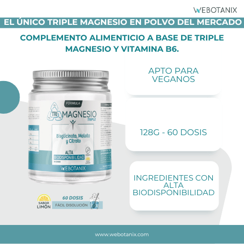 Webotanix Fórmula Triplo Magnesio polvere limone 128g