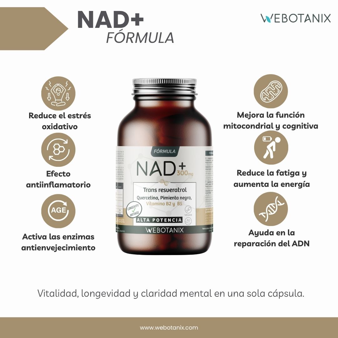 Webotanix Fórmula NAD+ Resveratrolo capsule 60 pz energia