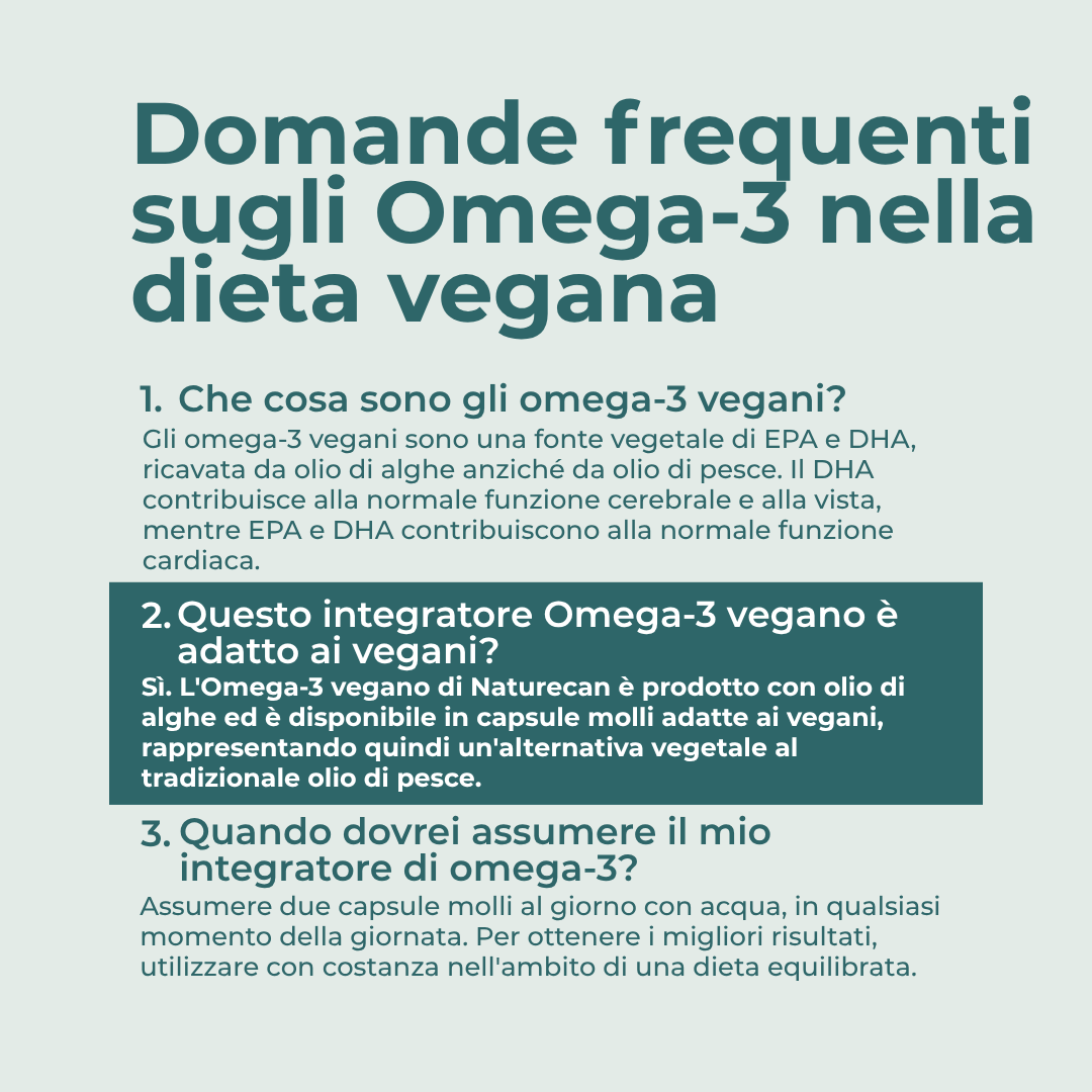 Naturecan Omega-3 Vegano Alghe DHA EPA 60 capsule softgel