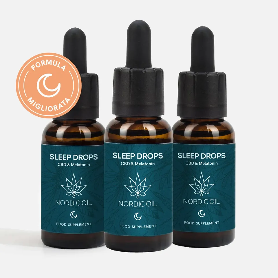 Nordic Oil CBD Oil Plus gocce CBD notte 3x30ml melatonina