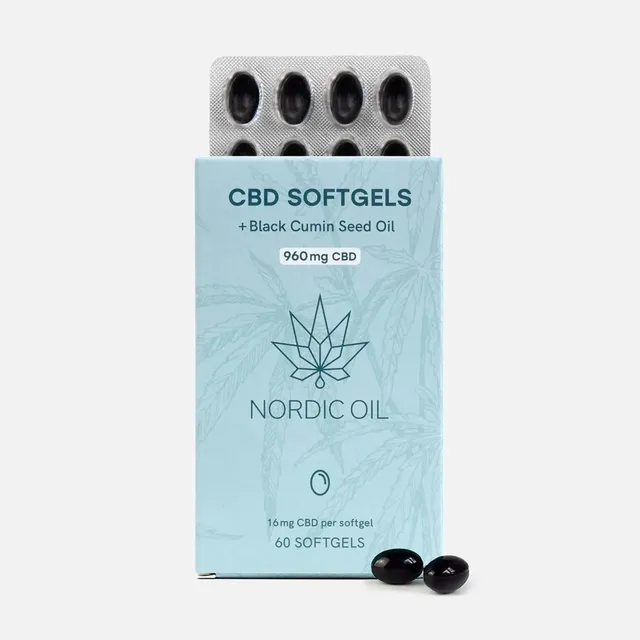 Nordic Oil CBD Capsules 960mg capsule CBD 60 capsule 16mg