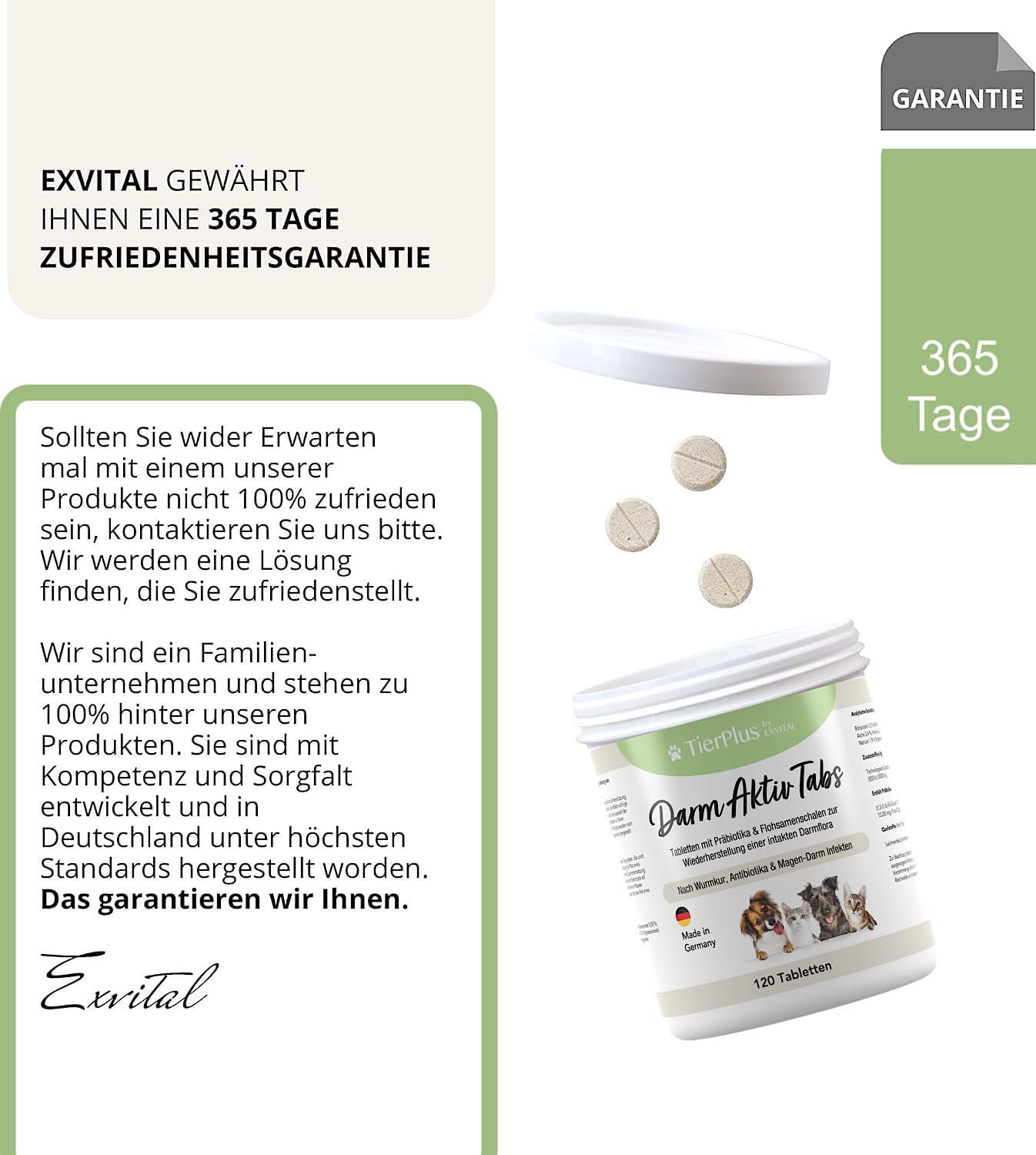 EXVital TierPlus Darm Aktiv cani gatti 120 compresse prebiotici