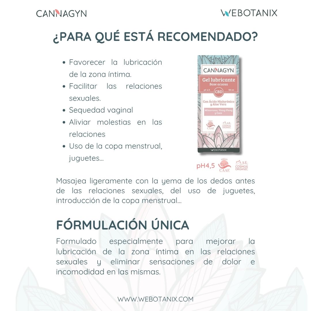 Webotanix Cannagyn gel lubrificante intimo BIO 50 ml CBD