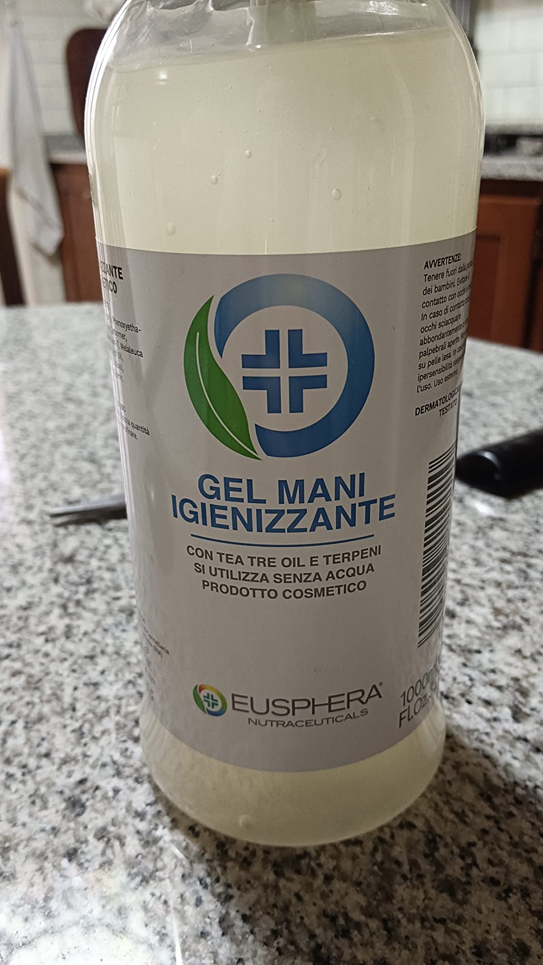Eusphera Creme CBD gel mani igienizzante 2x1 L
