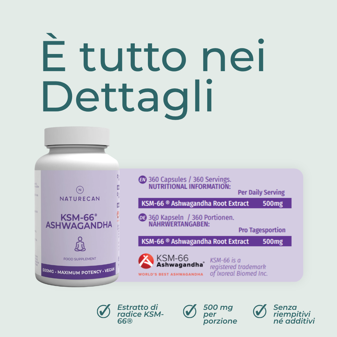Naturecan Adaptogens KSM-66 Ashwagandha Capsule 120 pz
