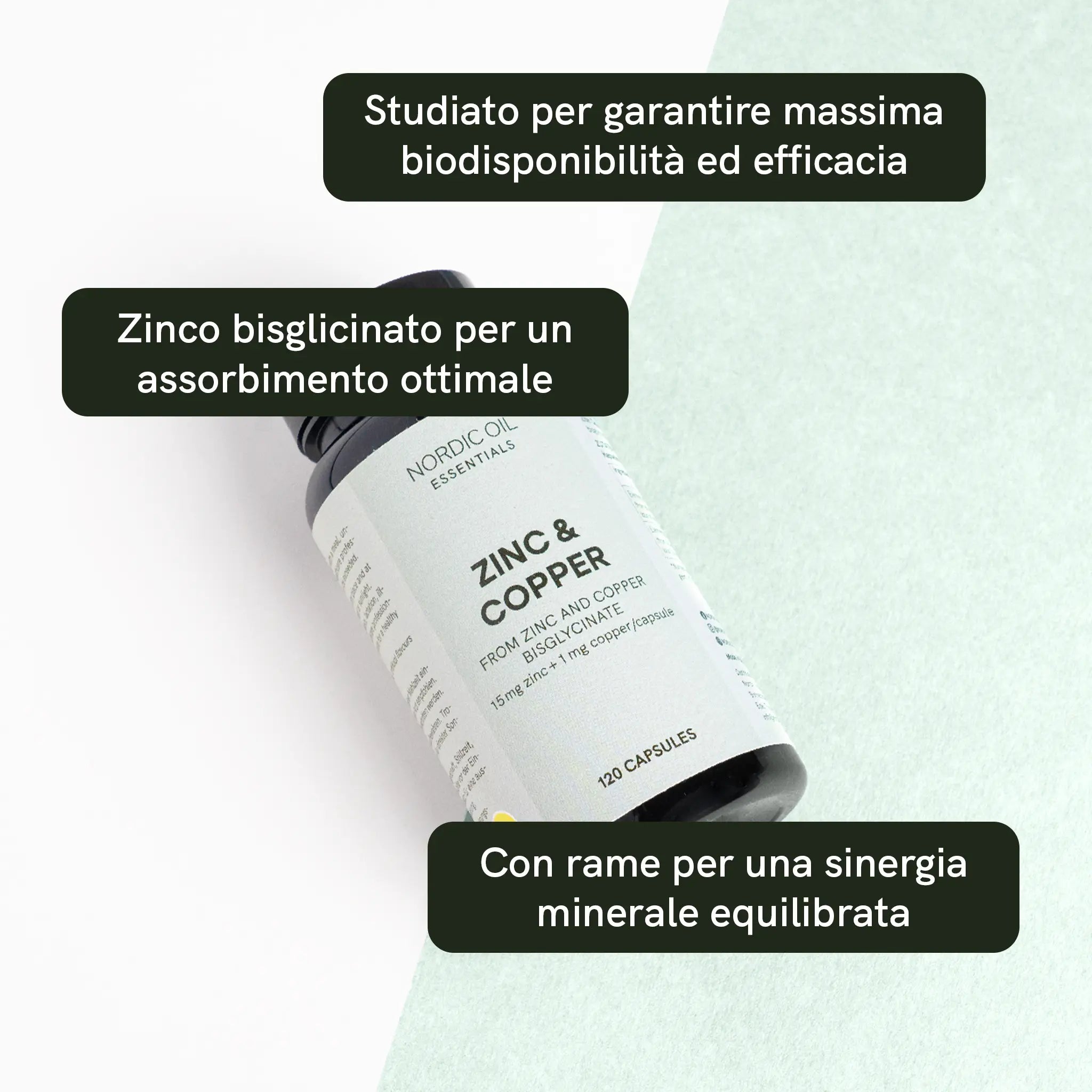 Nordic Oil CBD Capsules capsule di zinco vegane rame