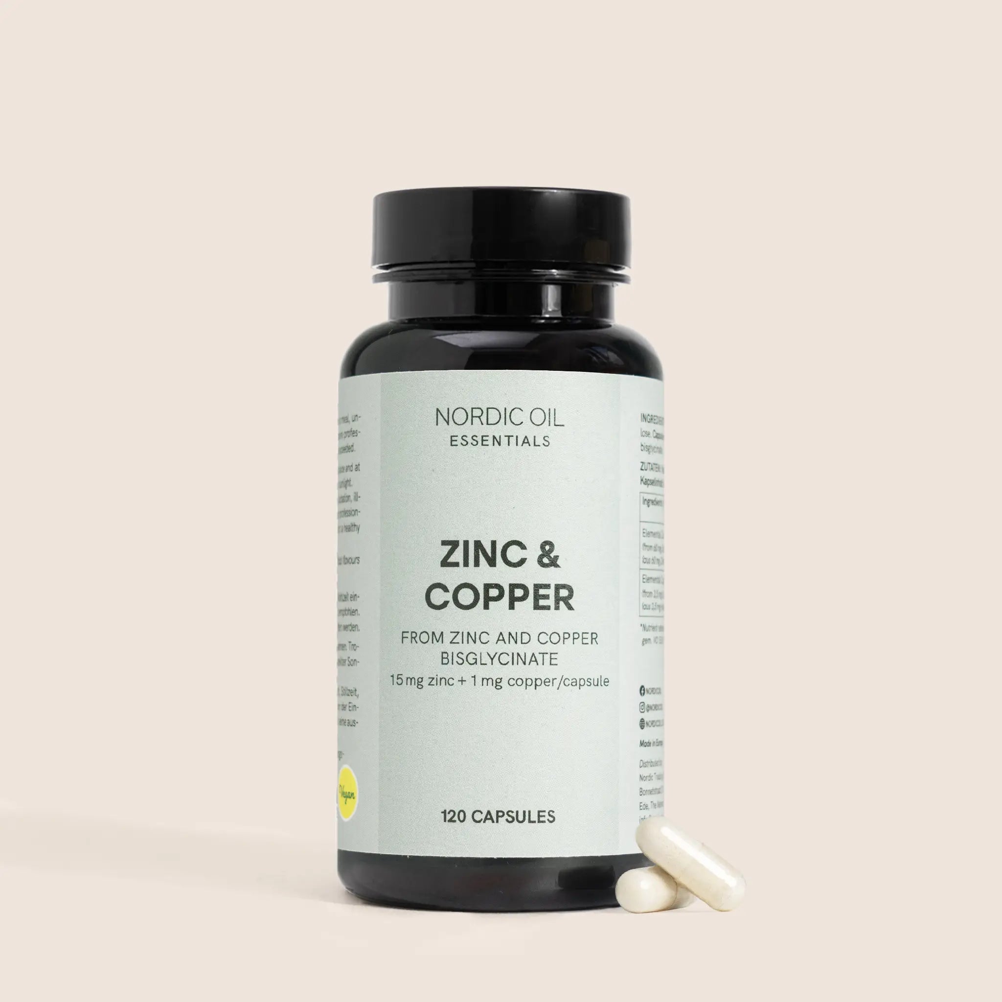 Nordic Oil CBD Capsules capsule di zinco vegane rame