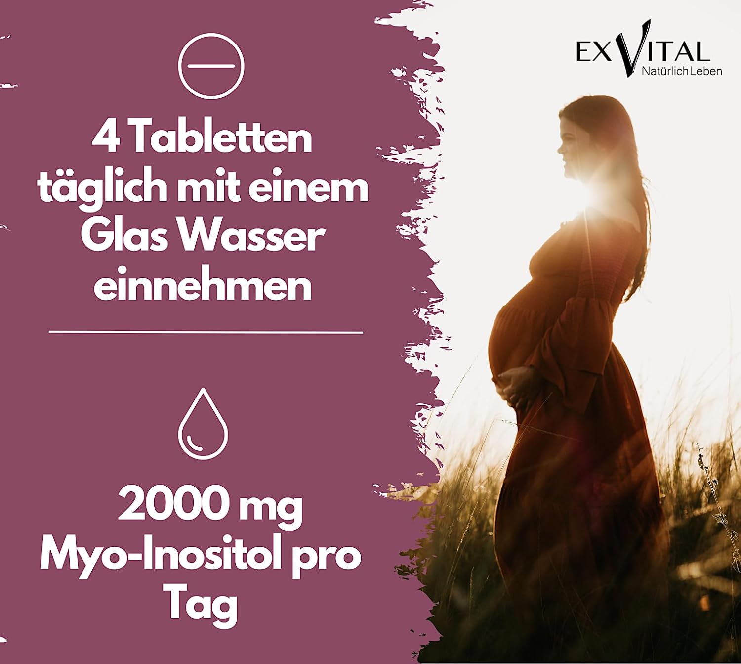 EXVital Frauengesundheit Inositolo con Acido Folico 180 Compresse Vegane