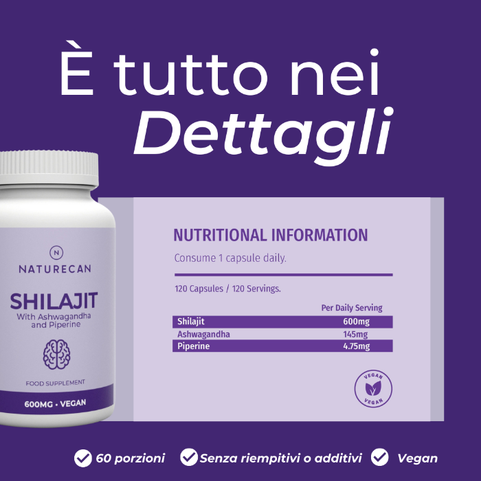 Naturecan Adaptogens Shilajit Capsule 60 pz Minerali