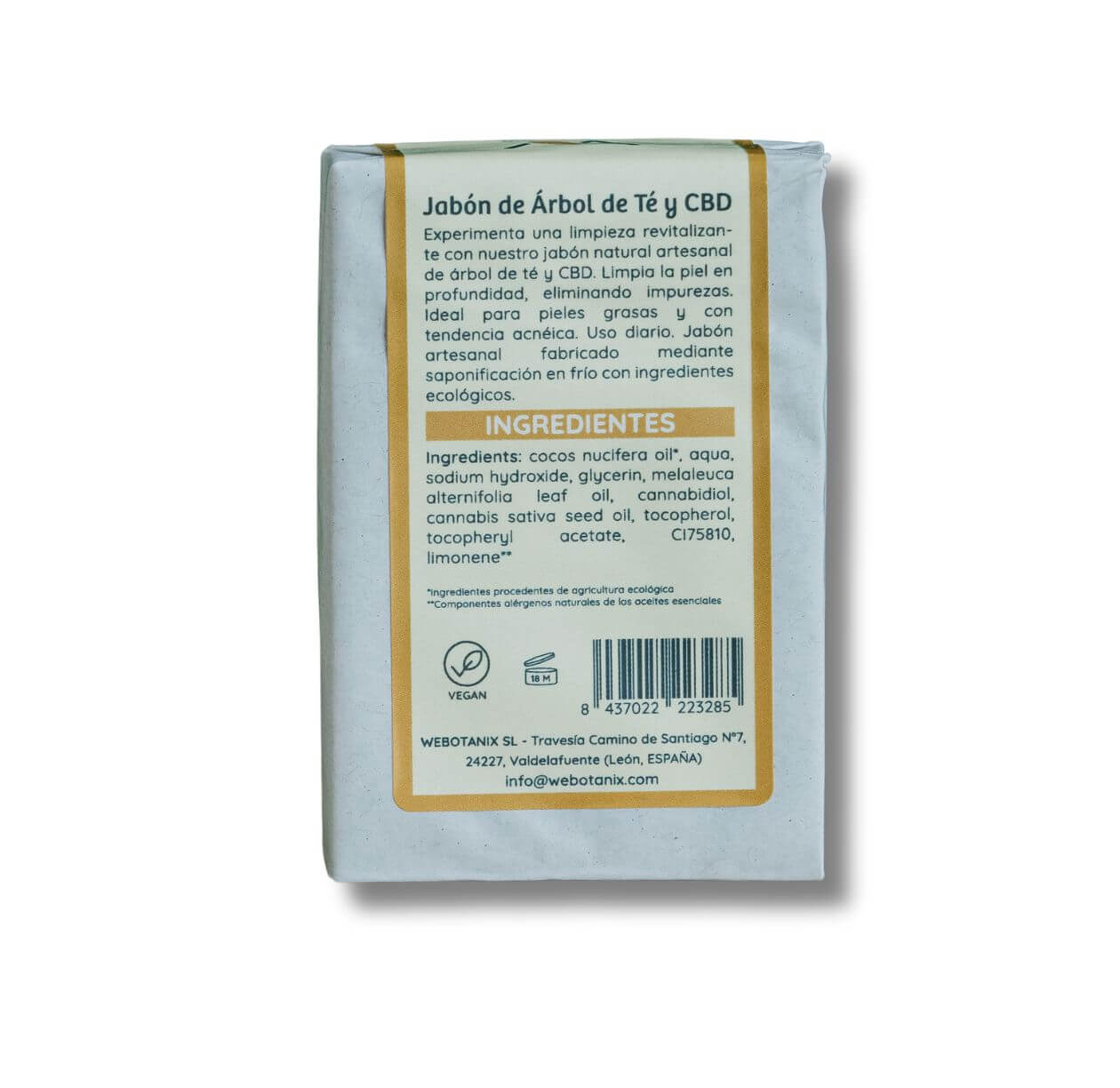 Webotanix Cosmetica sapone solido tea tree bio 100g pelli grasse
