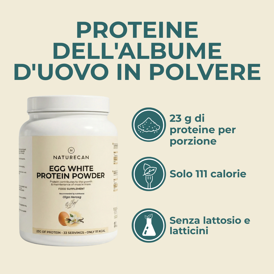 Naturecan Protein albume uovo polvere vaniglia 23 g