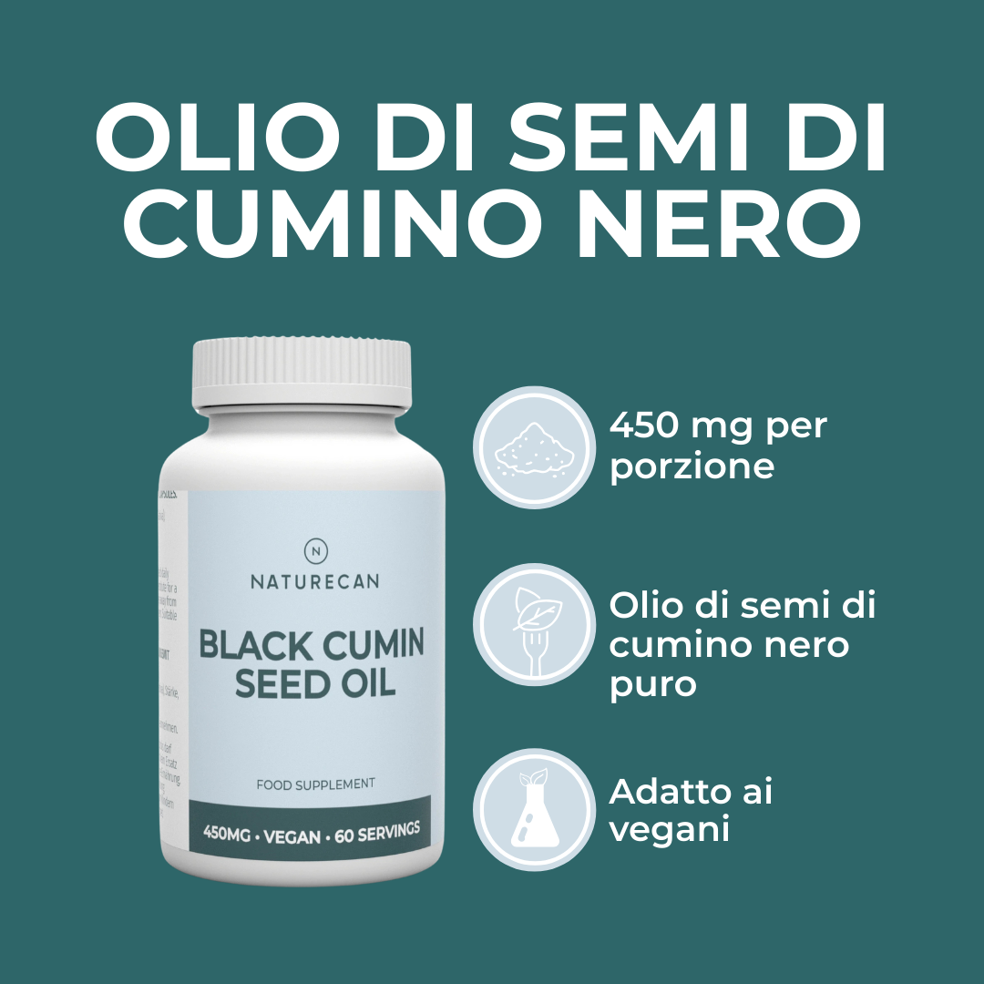 Naturecan Olio di Cumino Nero Capsule 450mg 60 Dosi