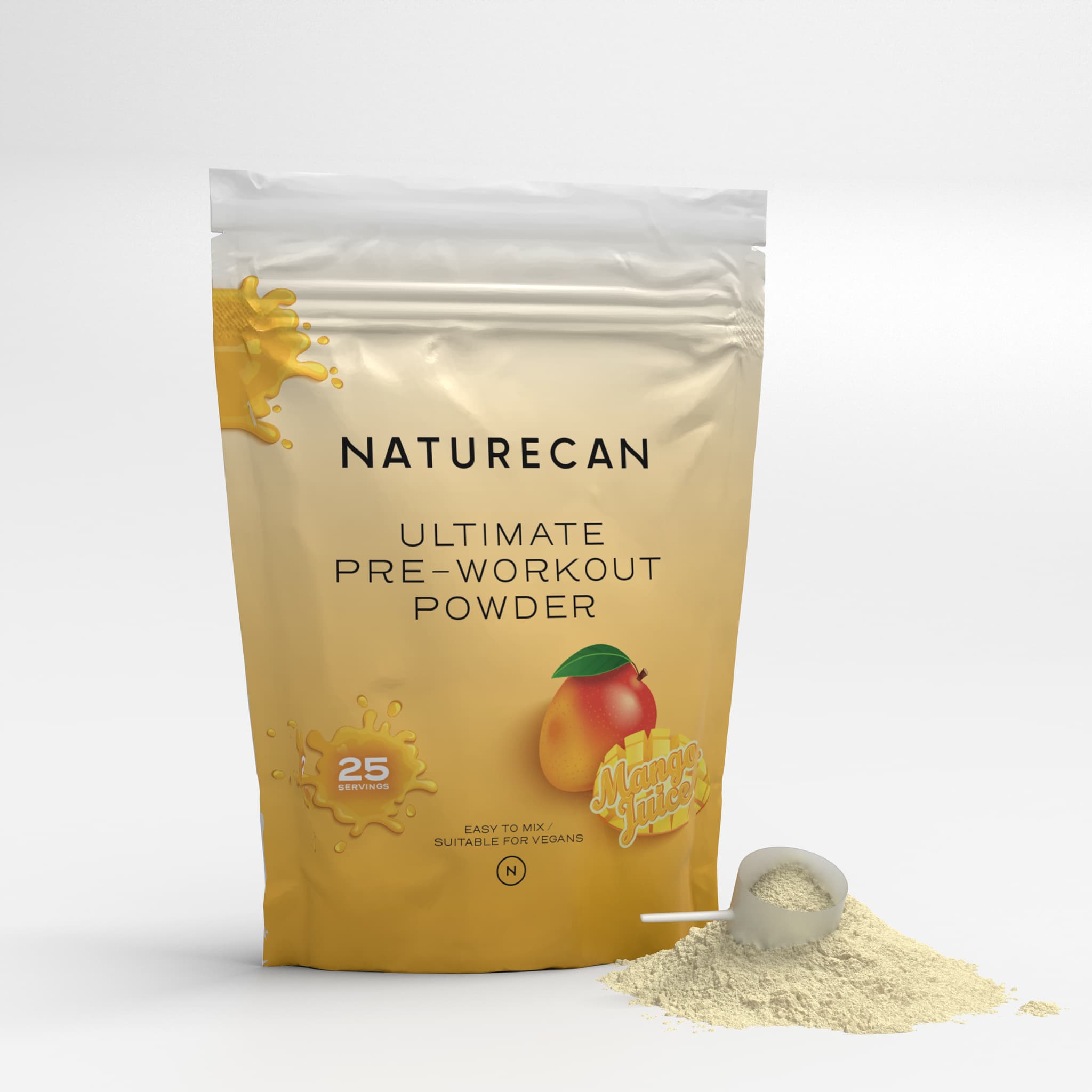 Naturecan Protein Pre-Workout Mango 25 Porzioni Caffeina