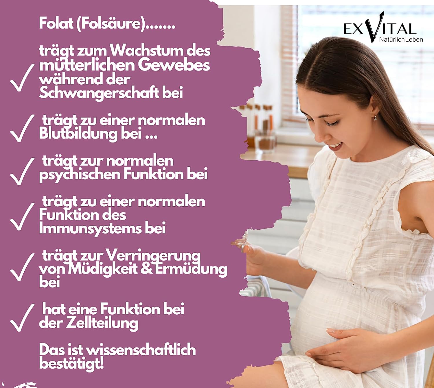EXVital Frauengesundheit acido folico gocce 400 µg 50 ml gravidanza
