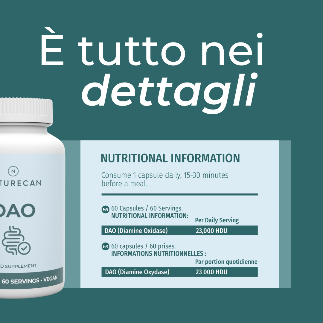 Naturecan Vitamins Integratore DAO 23000 HDU 60 Capsule
