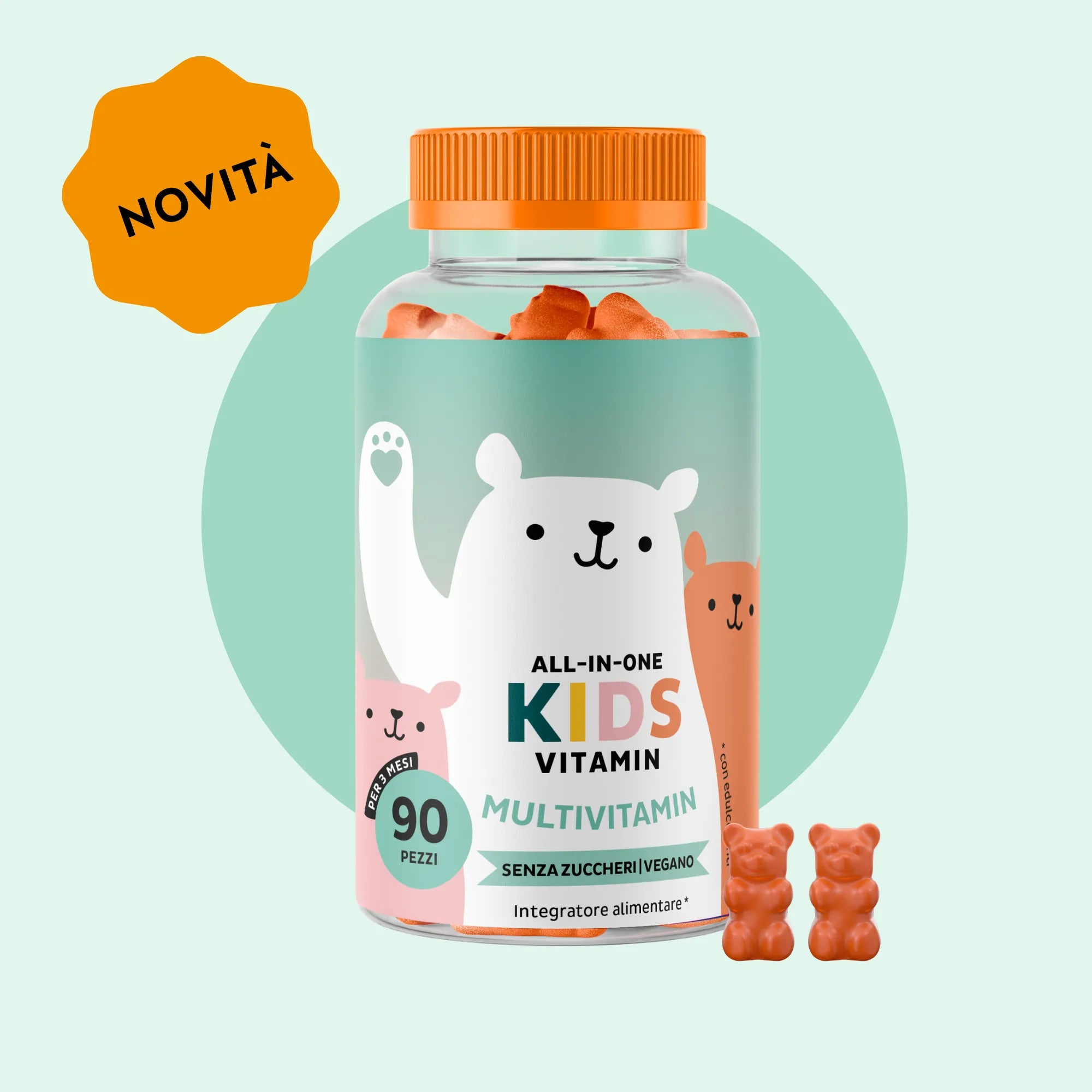 Beauty Bears All in One Kids orsetti arancia 45 giorni vitamina D