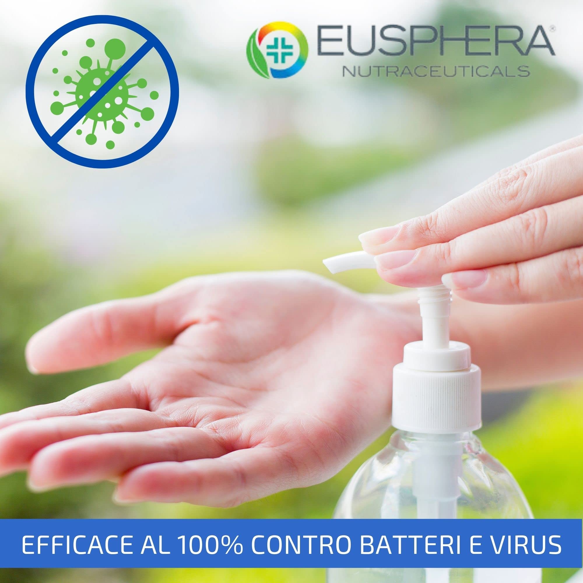 Eusphera Creme CBD gel mani igienizzante 2x1 L