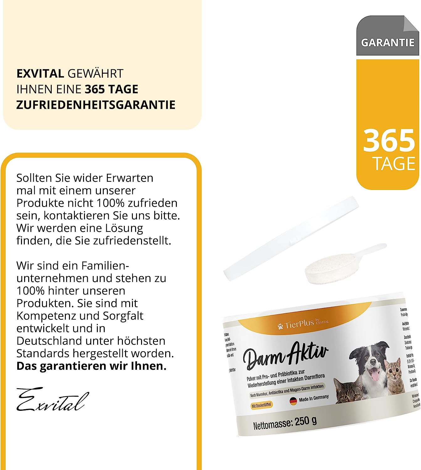 EXVital Darm Aktiv Polvere Cane Gatto 250 g Probiotici