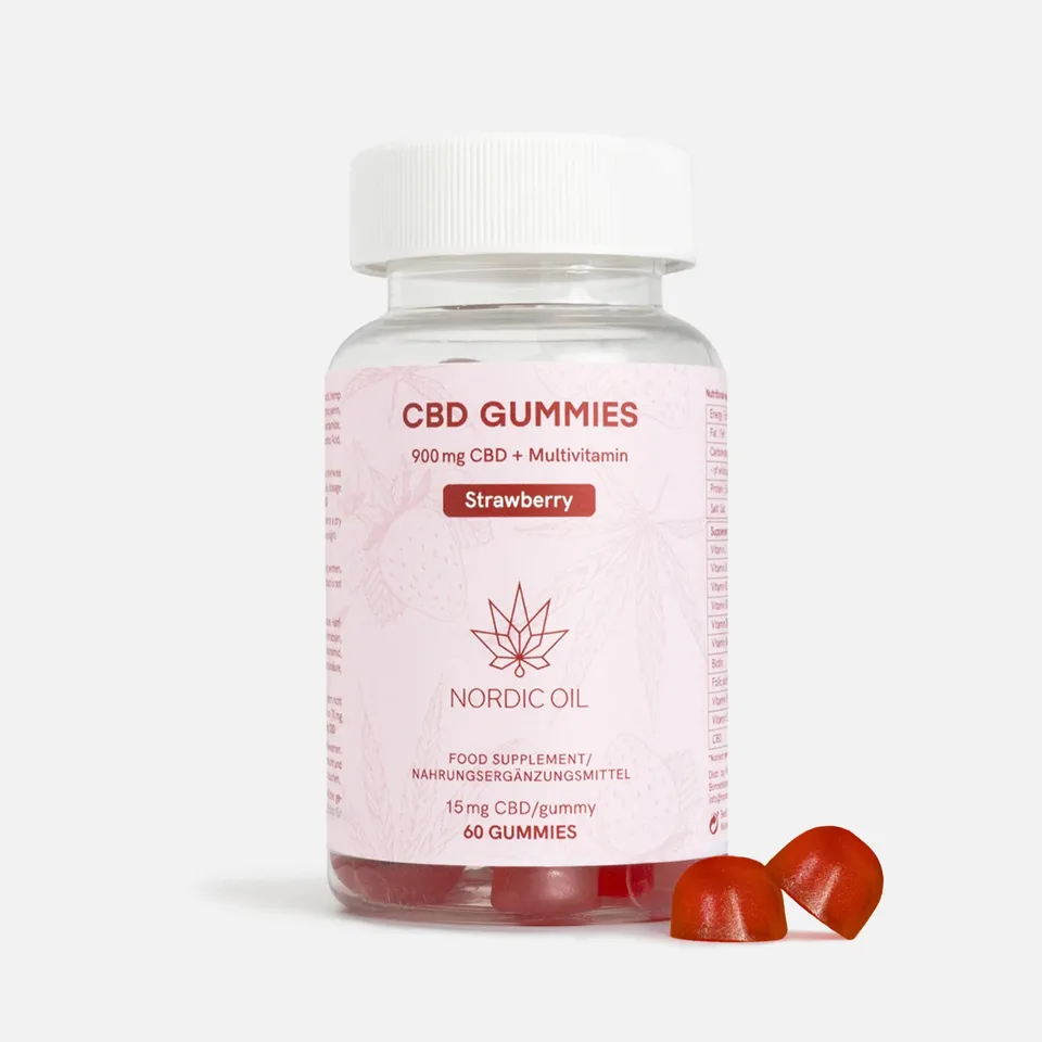 Nordic Oil Gummies Gommose CBD 900 mg Fragola 60 pezzi